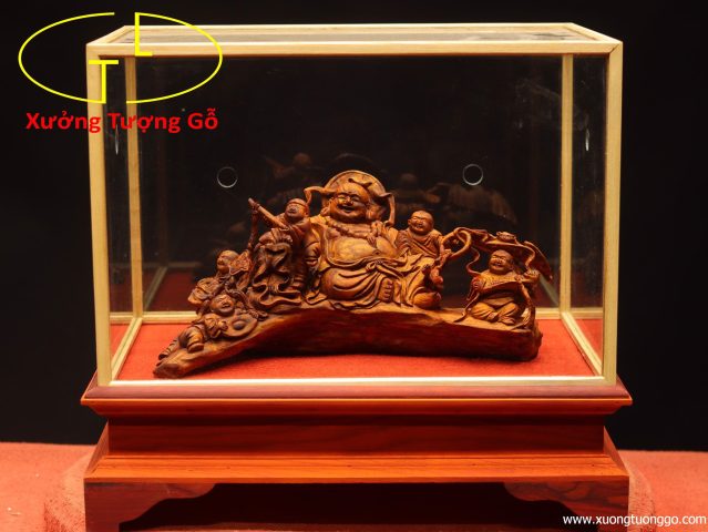 Di Lặc ngũ tiểu bao tiền gỗ sưa. Di Lặc ngũ tiểu bao tiền gỗ sưa.