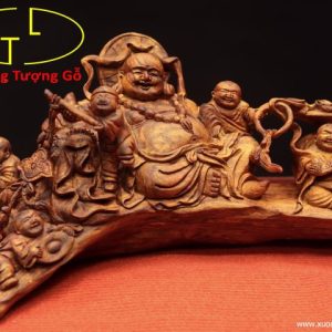 Di Lặc ngũ tiểu bao tiền gỗ sưa. Di Lặc ngũ tiểu bao tiền gỗ sưa.