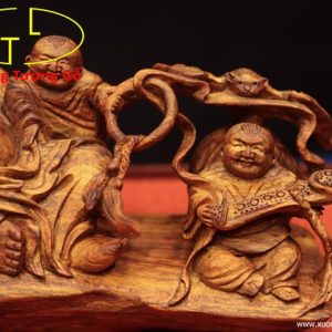 Di Lặc ngũ tiểu bao tiền gỗ sưa. Di Lặc ngũ tiểu bao tiền gỗ sưa.