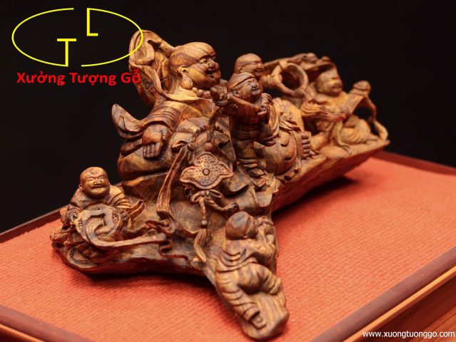 Di Lặc ngũ tiểu bao tiền gỗ sưa. Di Lặc ngũ tiểu bao tiền gỗ sưa.