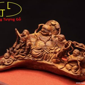 Di Lặc ngũ tiểu bao tiền gỗ sưa. Di Lặc ngũ tiểu bao tiền gỗ sưa.