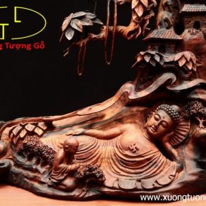 Nhất tâm bái Phật gỗ trắc.