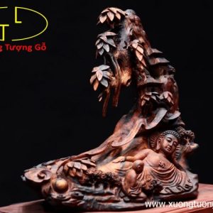 Nhất tâm bái Phật gỗ trắc.