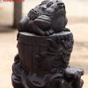 Thiềm thừ đứng trống gỗ trắc đen.