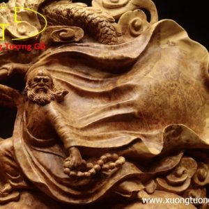 Đạt Ma hàm long gỗ nu hương. Đạt Ma hàm long gỗ nu hương.