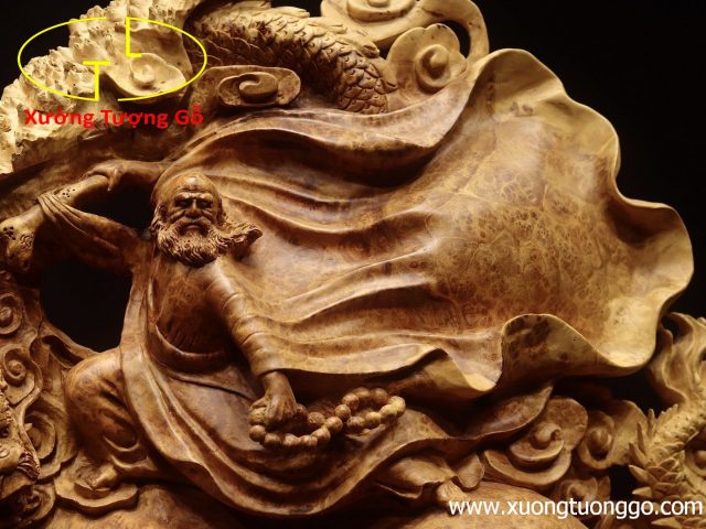 Đạt Ma hàm long gỗ nu hương. Đạt Ma hàm long gỗ nu hương.