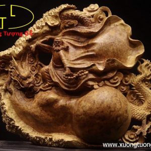 Đạt Ma hàm long gỗ nu hương. Đạt Ma hàm long gỗ nu hương.