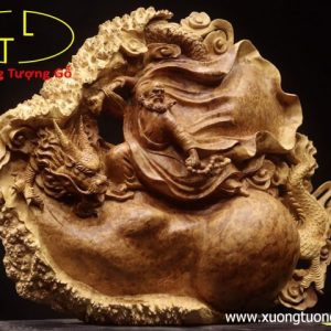 Đạt Ma hàm long gỗ nu hương. Đạt Ma hàm long gỗ nu hương.