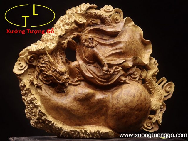 Đạt Ma hàm long gỗ nu hương. Đạt Ma hàm long gỗ nu hương.