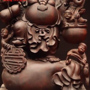 Di Lặc ngũ phúc bao tiền gỗ trắc Di Lặc ngũ phúc bao tiền gỗ trắc