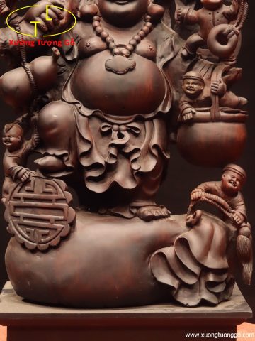 Di Lặc ngũ phúc bao tiền gỗ trắc Di Lặc ngũ phúc bao tiền gỗ trắc