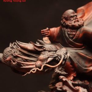 Đạt ma hàng long đứng sóng gỗ trắc.