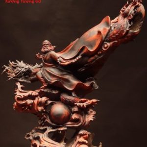 Đạt ma hàng long đứng sóng gỗ trắc.
