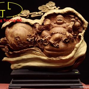 Di Lặc ngồi bao tiền nu hương