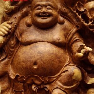 Di Lặc ngũ tiểu vác đào đứng sen nu hương Di Lặc ngũ tiểu vác đào đứng sen nu hương