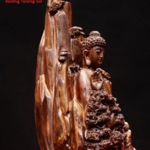 Nhất tâm bái Phật gỗ sưa