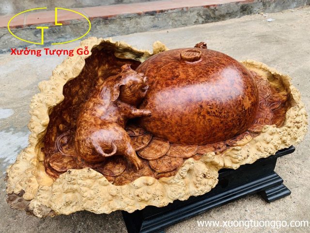 Chum nhị trư gỗ nu hương Chum nhị trư gỗ nu hương