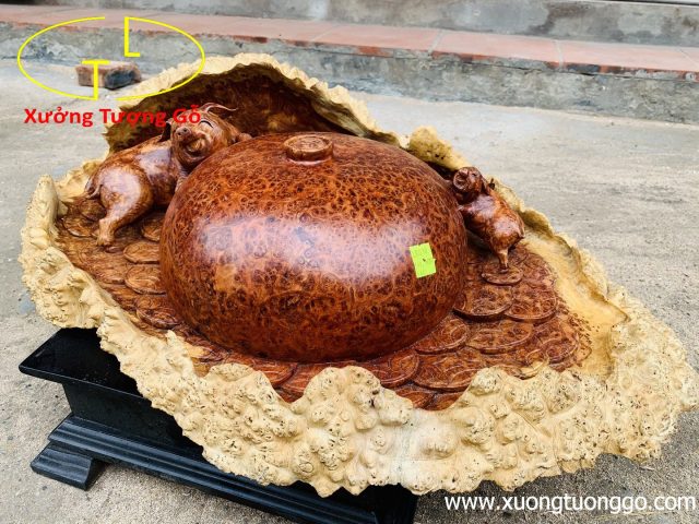 Chum nhị trư gỗ nu hương Chum nhị trư gỗ nu hương