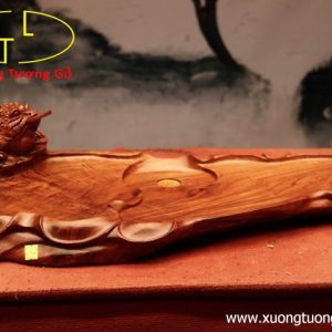 Khay trà thiềm thừ gỗ hương