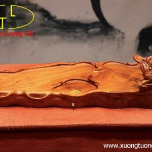 Khay trà thiềm thừ gỗ hương