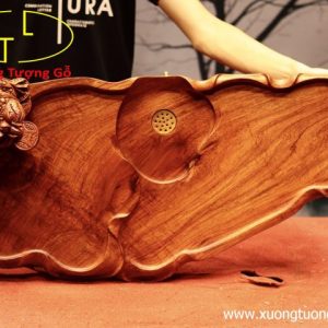 Khay trà thiềm thừ gỗ hương