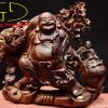 Di Lặc nhị tiểu vác đào gỗ cẩm.