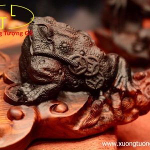 Khay trà thiềm thừ gỗ trắc
