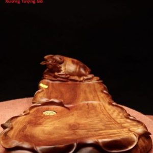 Khay trà trâu gỗ hương