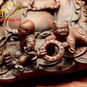 Di Lặc ngũ tiểu nhất nghê gỗ trắc