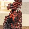 Di Lặc ngũ tiểu đứng cây tùng gỗ trắc