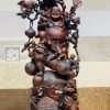 Di Lặc ngũ tiểu vác đào đứng nghê trắc đỏ đen.