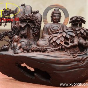 Nhất tâm bái Phật( Tượng Phật ngồi) gỗ trắc.