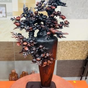Bình hoa mai gỗ trắc