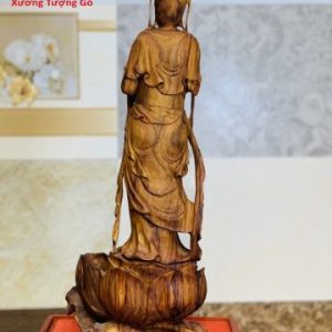Quan Âm ngự đài sen gỗ sưa