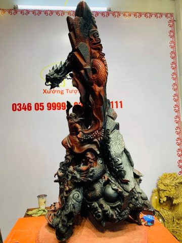 Đạt Ma ngự song long gỗ trắc Đạt Ma ngự song long gỗ trắc