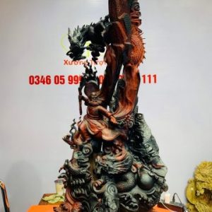 Đạt Ma ngự song long gỗ trắc Đạt Ma ngự song long gỗ trắc
