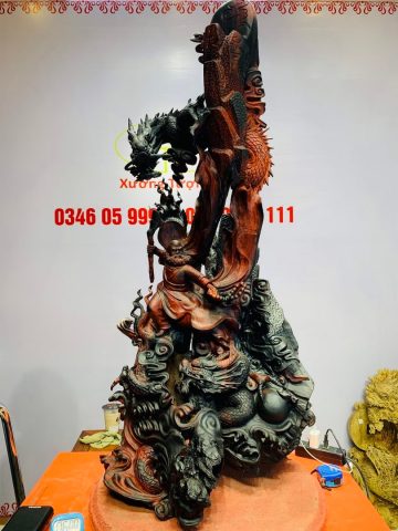 Đạt Ma ngự song long gỗ trắc Đạt Ma ngự song long gỗ trắc