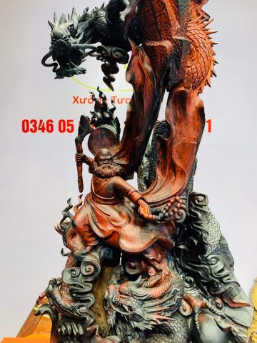 Đạt Ma ngự song long gỗ trắc Đạt Ma ngự song long gỗ trắc