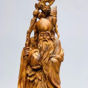 Ông thọ đứng tùng gỗ sưa