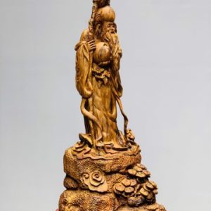Ông thọ đứng tùng gỗ sưa