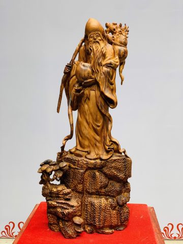 Ông thọ đứng tùng gỗ sưa Ông thọ đứng tùng gỗ sưa