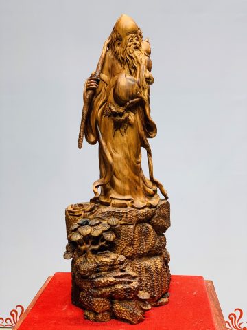 Ông thọ đứng tùng gỗ sưa Ông thọ đứng tùng gỗ sưa