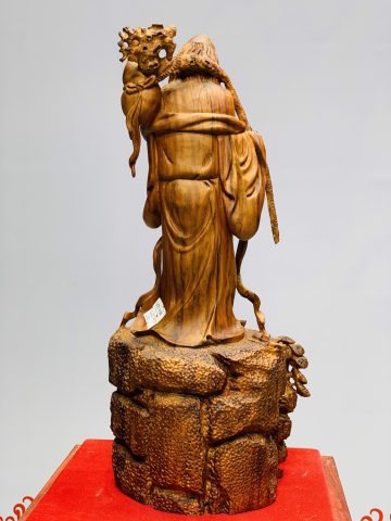 Ông thọ đứng tùng gỗ sưa Ông thọ đứng tùng gỗ sưa