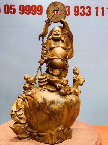Di Lặc tam tiểu đứng bao tiền nu hương Di Lặc tam tiểu đứng bao tiền nu hương