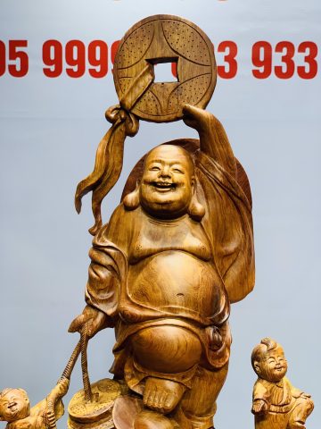 Di Lặc tam tiểu đứng bao tiền nu hương Di Lặc tam tiểu đứng bao tiền nu hương