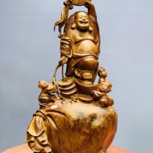 Di Lặc tam tiểu đứng bao tiền nu hương Di Lặc tam tiểu đứng bao tiền nu hương