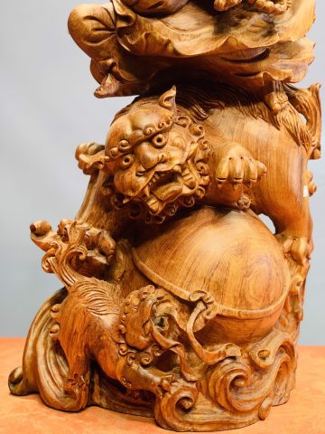 Đạt Ma cưỡi nghê rồng gỗ hương đá Đạt Ma cưỡi nghê rồng gỗ hương đá