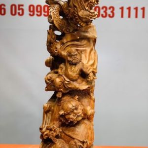 Đạt Ma cưỡi nghê rồng gỗ hương đá Đạt Ma cưỡi nghê rồng gỗ hương đá