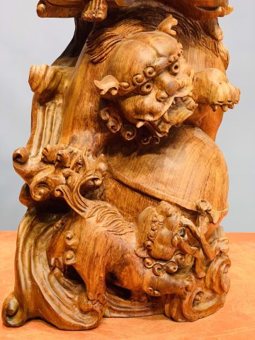 Đạt Ma cưỡi nghê rồng gỗ hương đá Đạt Ma cưỡi nghê rồng gỗ hương đá