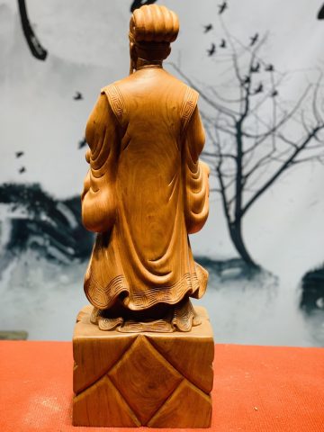 Khổng Minh cầm quạt hương đá cao 70 Khổng Minh cầm quạt hương đá cao 70